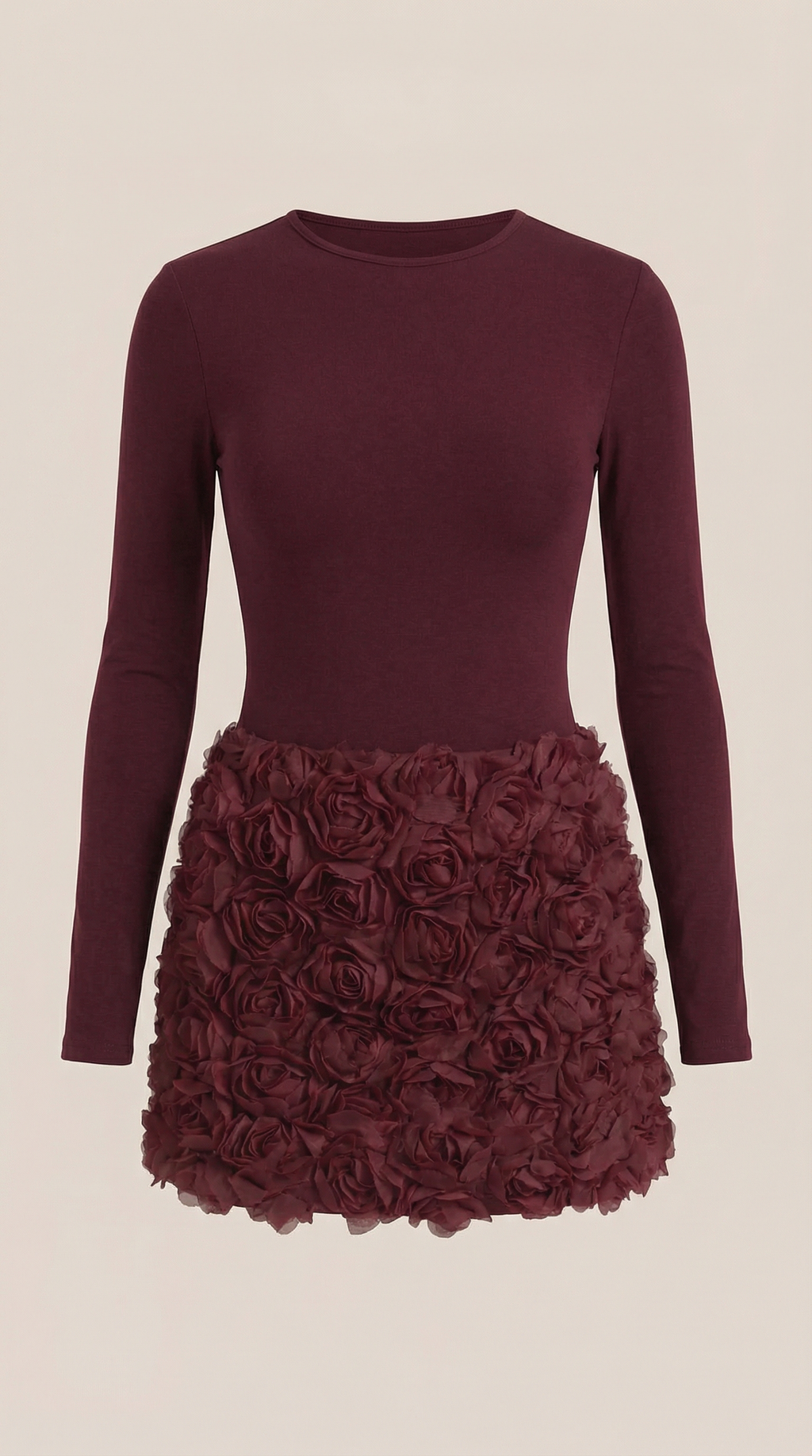 Vestido Mini Tonya con Textura de Rosas