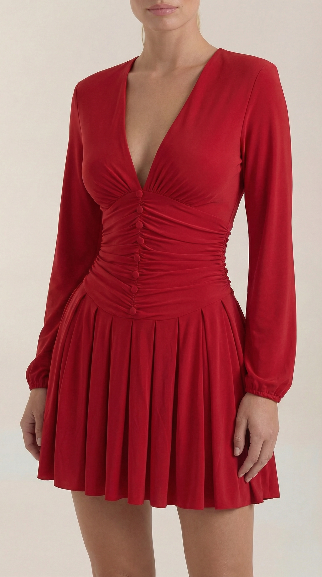 Vestido Mini Tricia con Escote en V