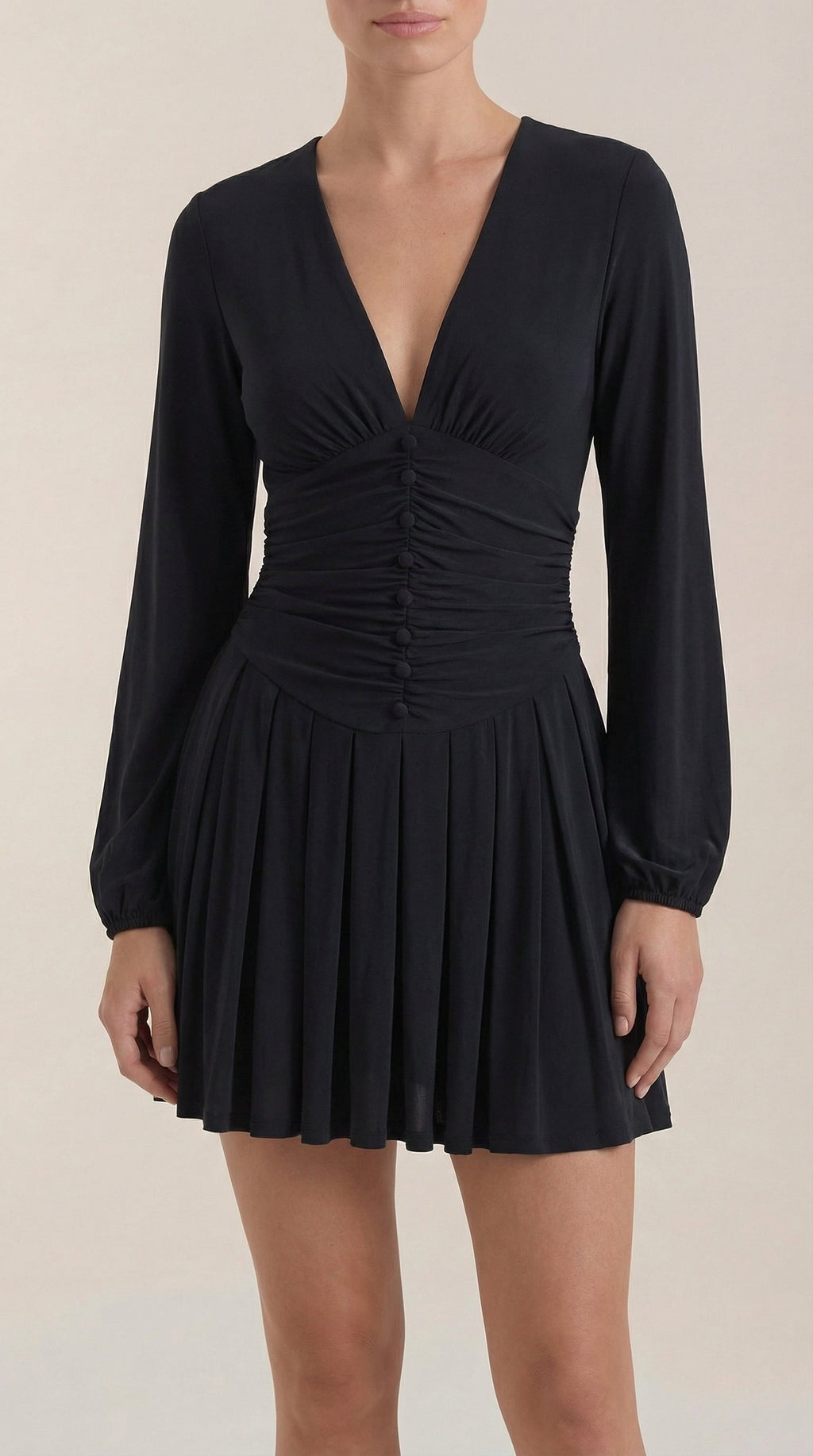 Vestido Mini Tricia con Escote en V