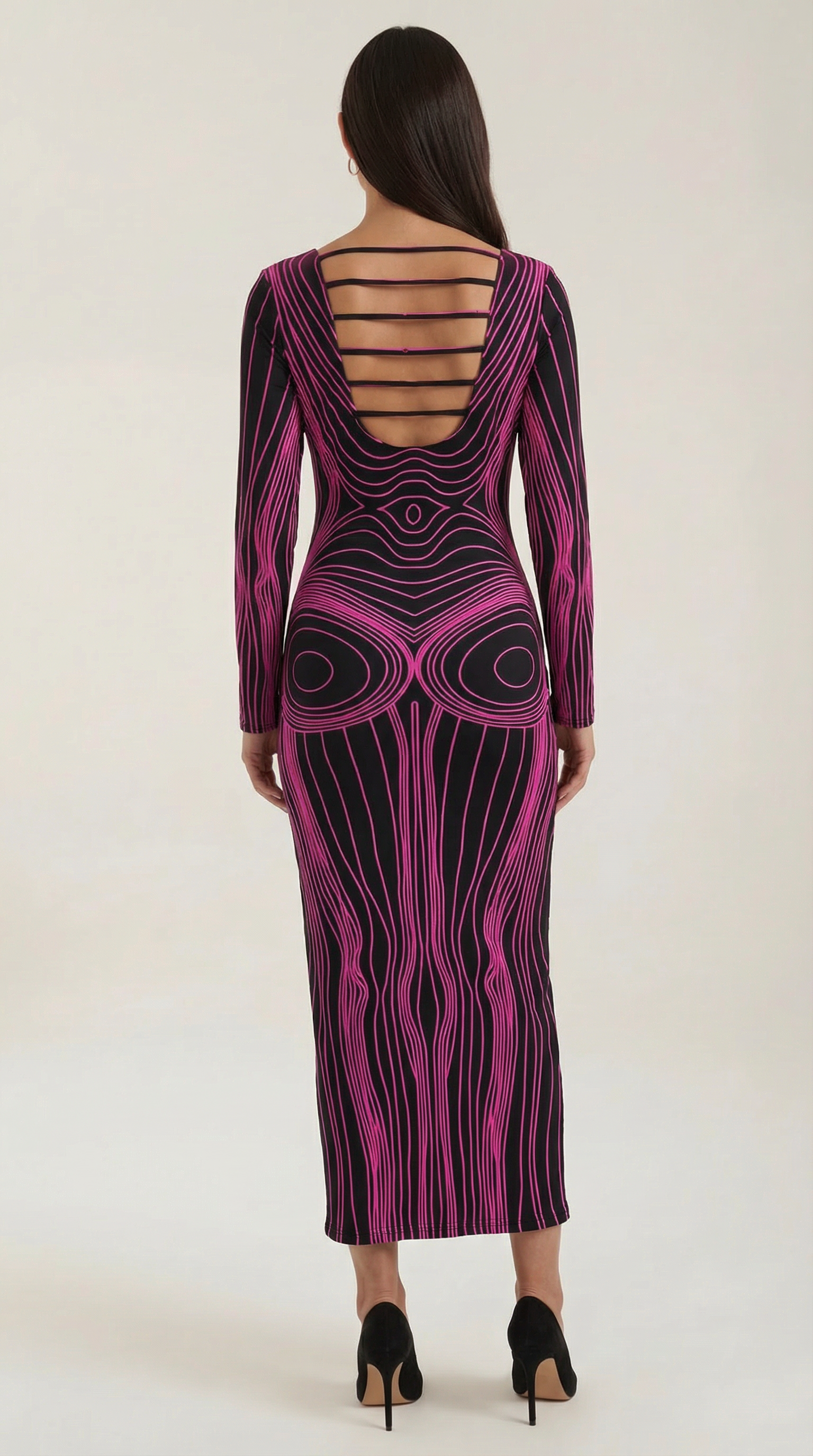 Vestido Maxi Xiomara con Estampado Corporal