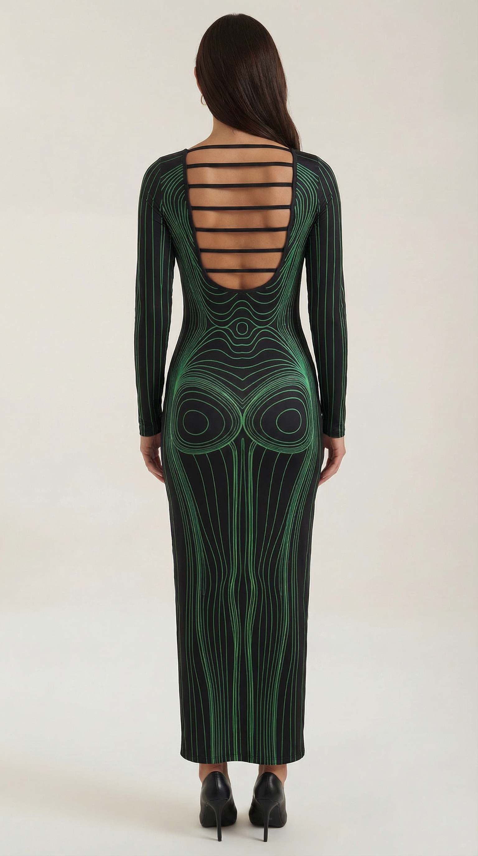 Vestido Maxi Xiomara con Estampado Corporal