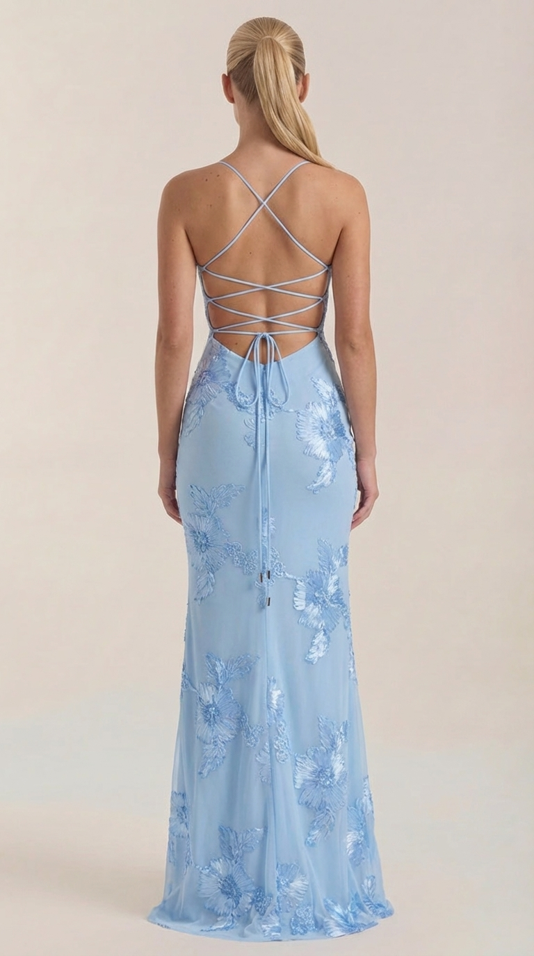 Vestido Maxi Chantal con Corsé y Estampado Floral