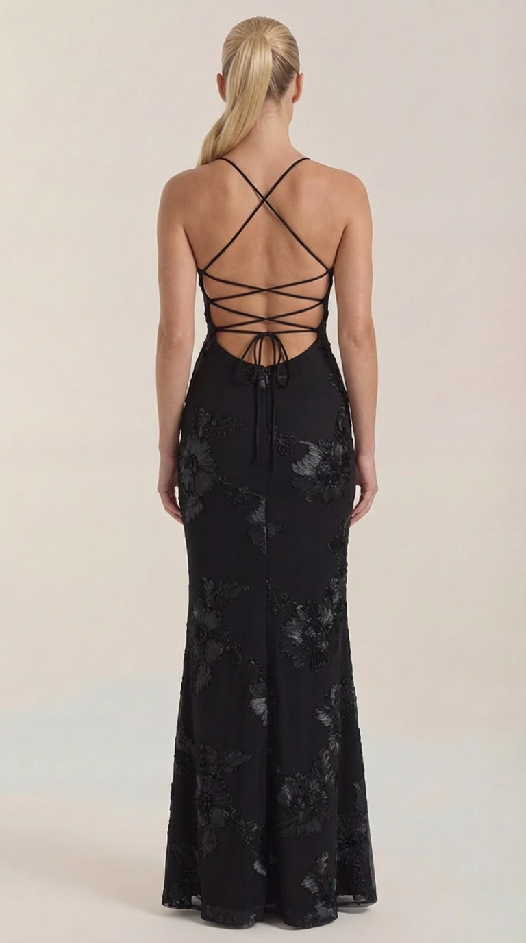 Vestido Maxi Chantal con Corsé y Estampado Floral