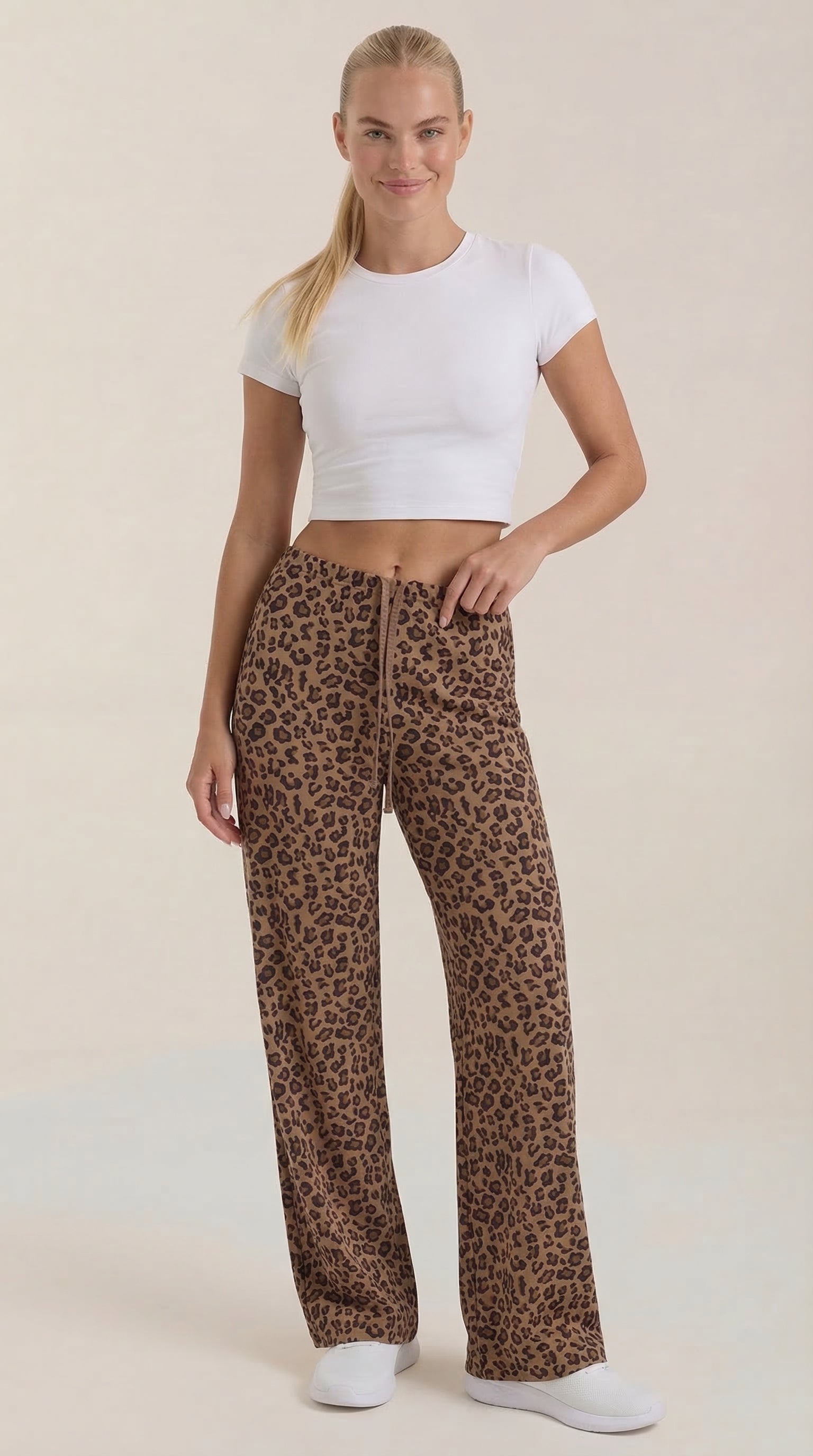 Pantalón Cleo con Estampado Leopardo