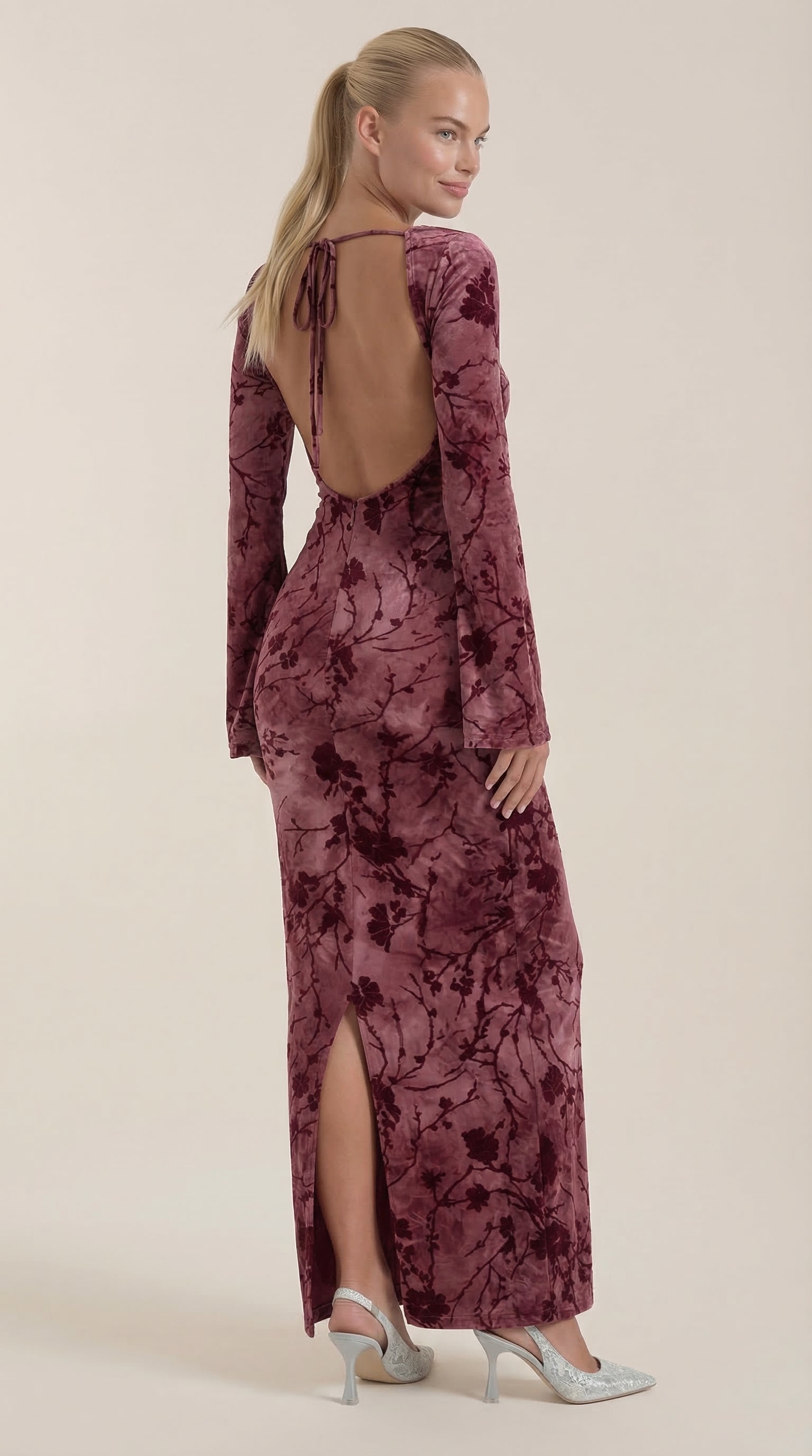 Vestido Maxi Colleen con Estampado Floral Delicado