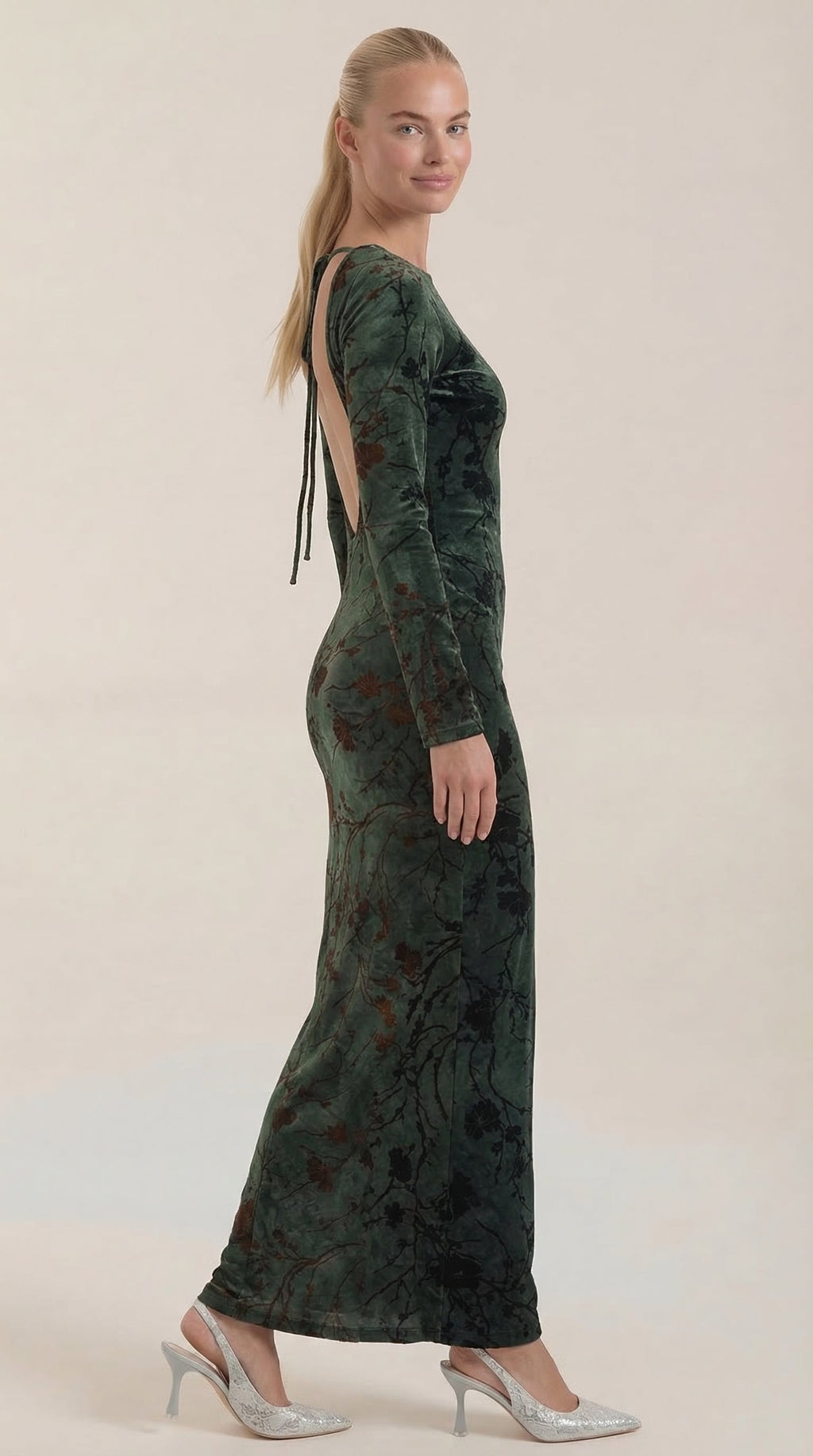 Vestido Maxi Colleen con Estampado Floral Delicado