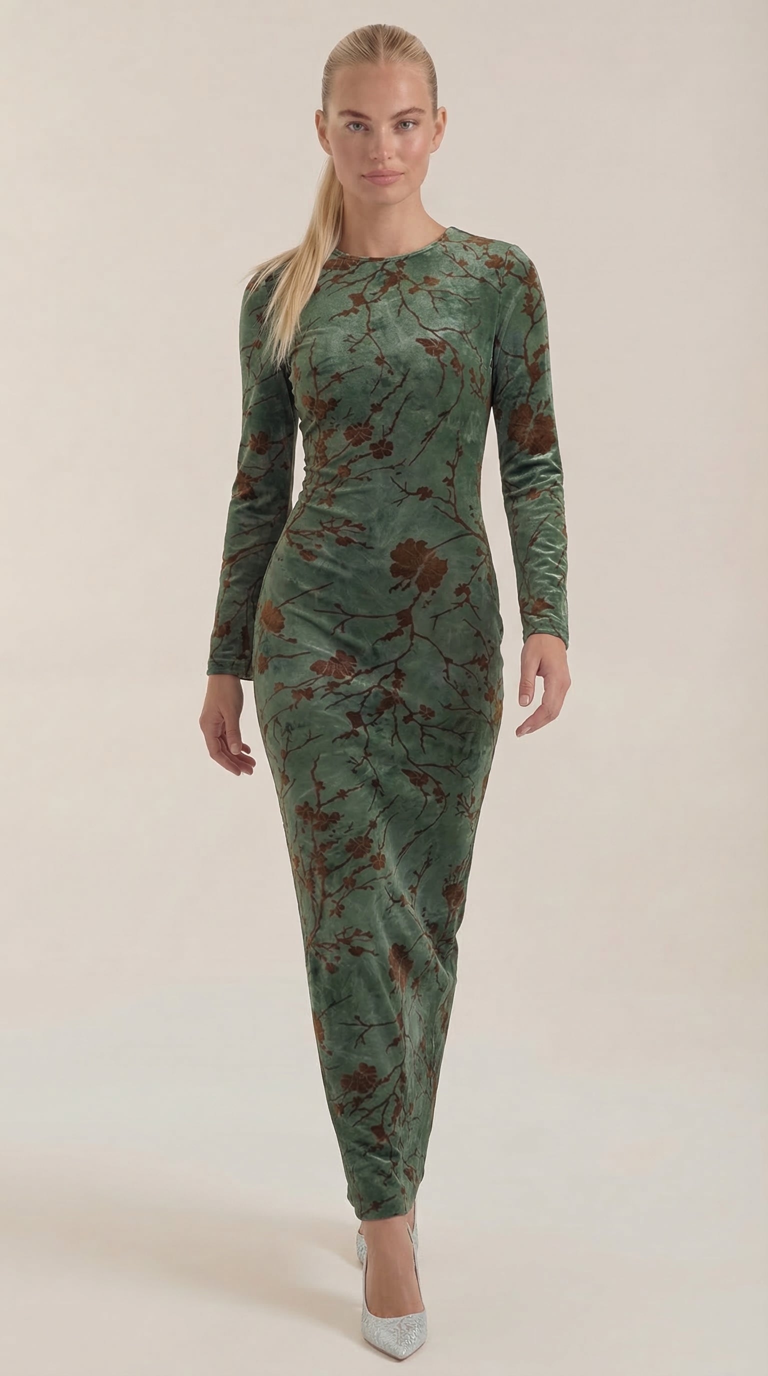 Vestido Maxi Colleen con Estampado Floral Delicado
