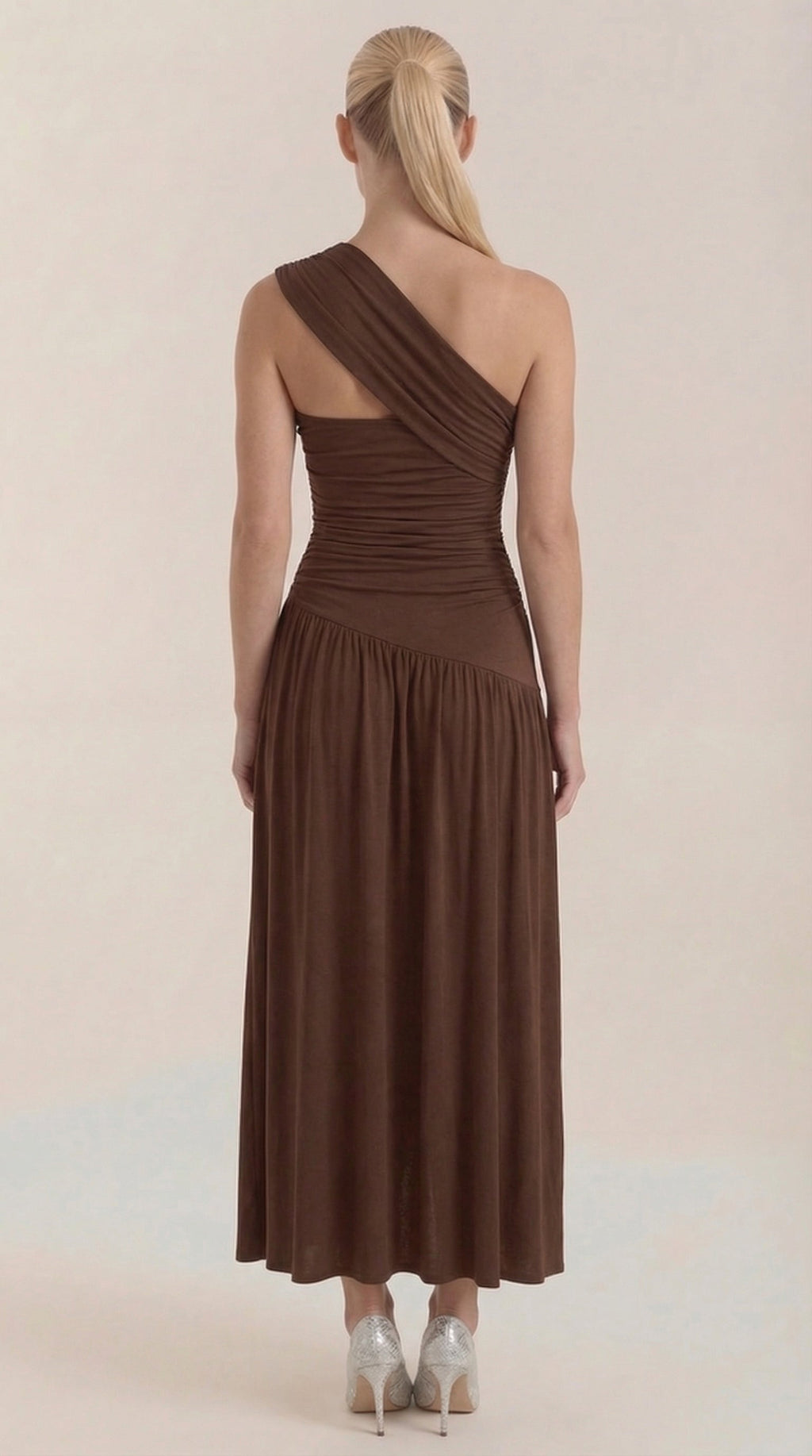 Vestido Maxi Enid con Tirante de Un Hombro
