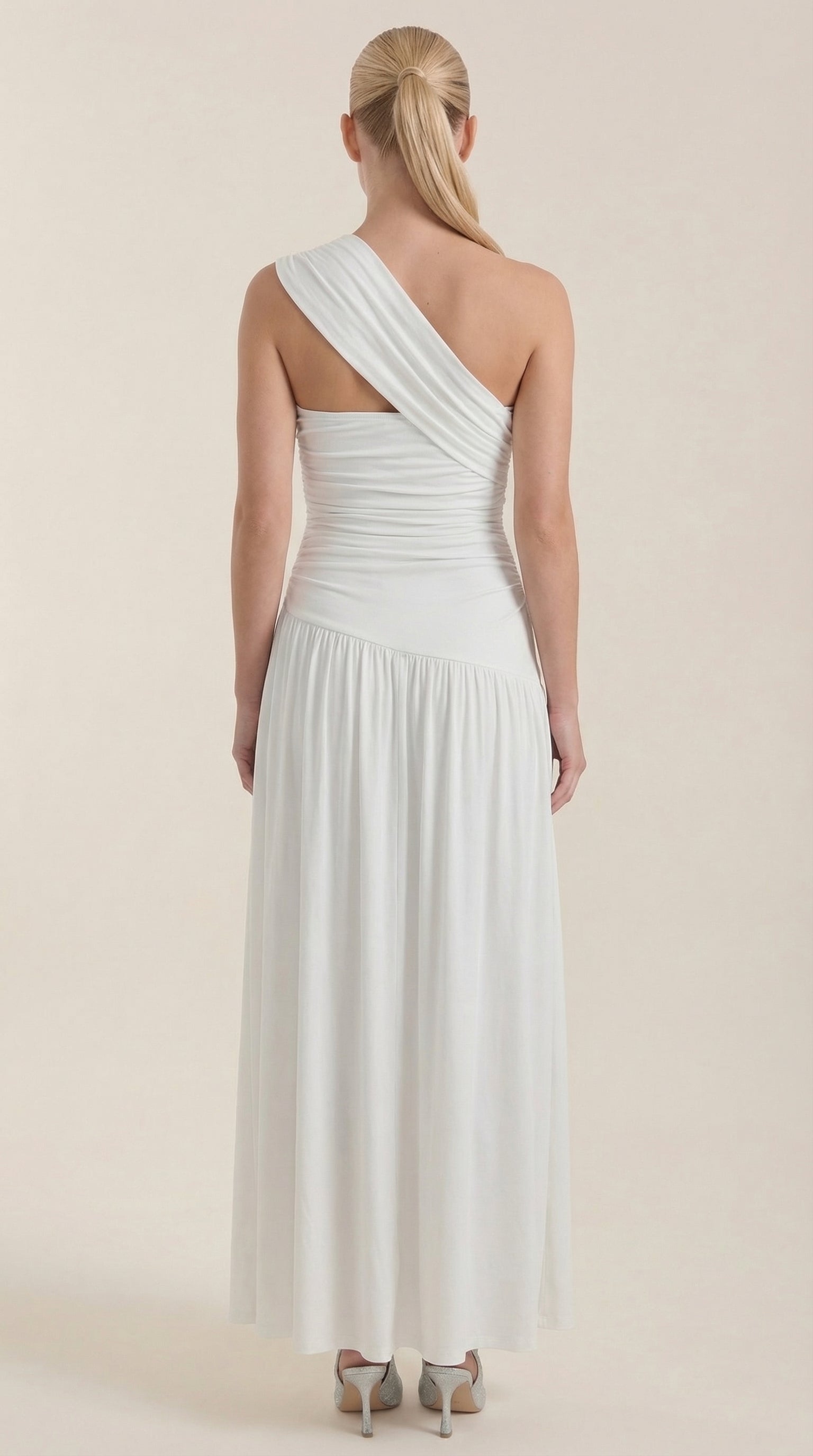 Vestido Maxi Enid con Tirante de Un Hombro