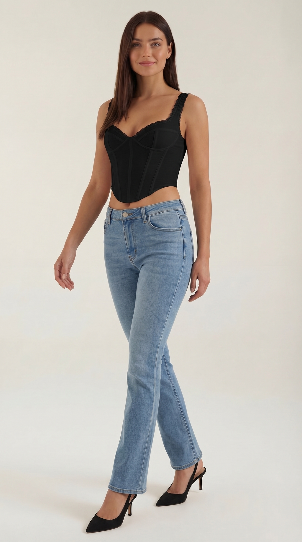 Top Corsé Freya con Escote Corazón
