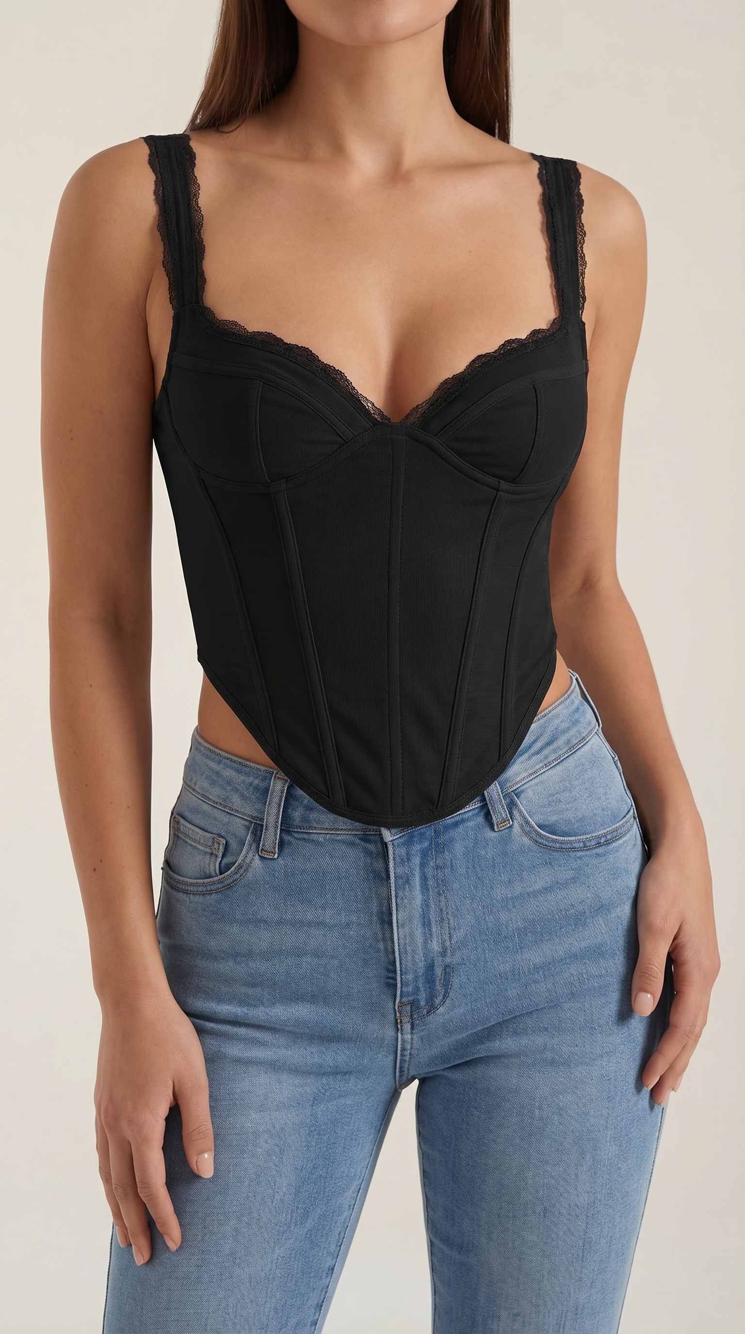 Top Corsé Freya con Escote Corazón