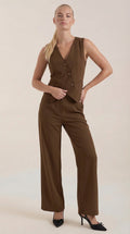 Conjunto Ginger de Chaleco Entallado y Pantalón
