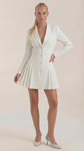 Vestido Blazer Mini Glenda con Falda Plisada