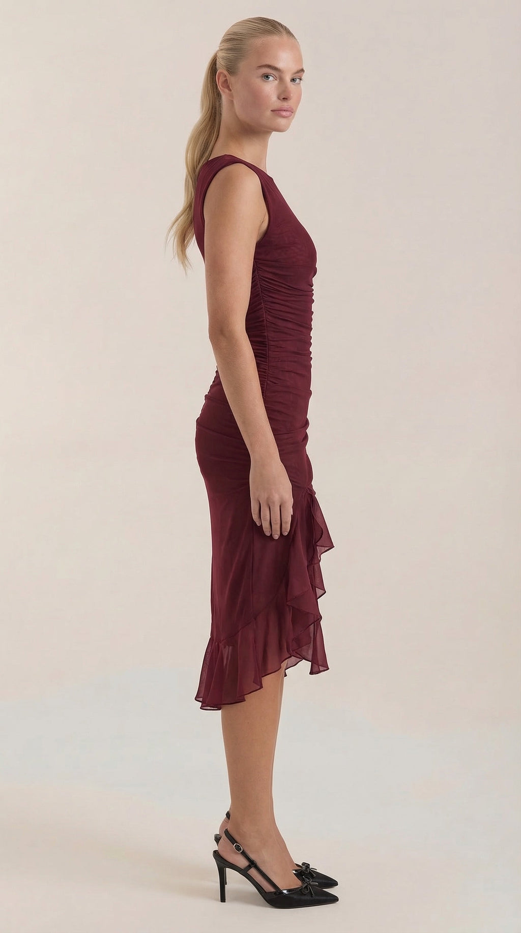 Vestido Midi Ramona con Volantes