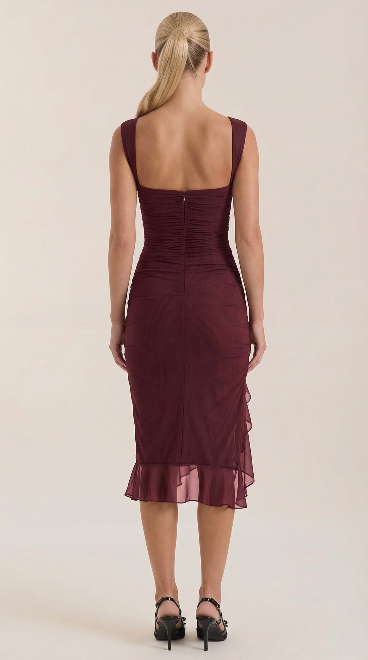Vestido Midi Ramona con Volantes