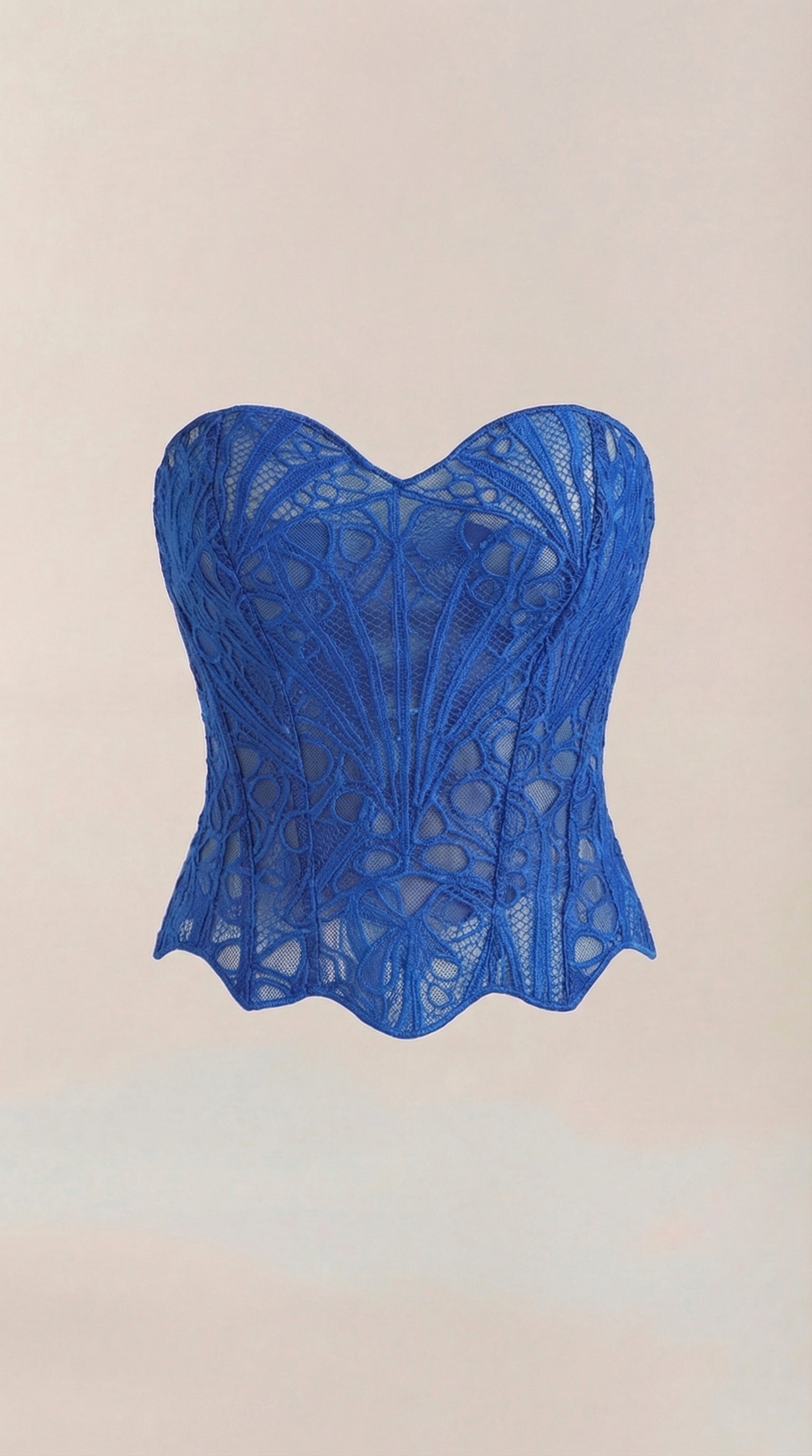 Top Corsé Robyn de Encaje sin Tirantes