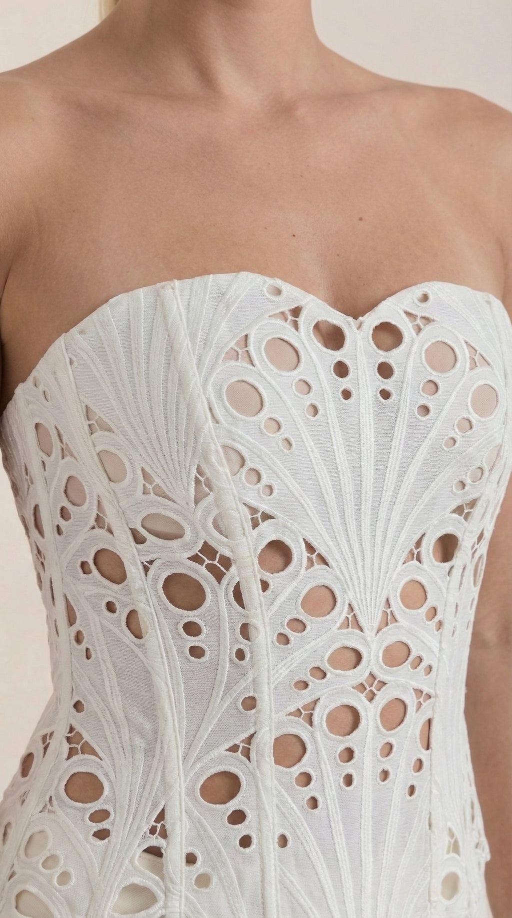 Top Corsé Robyn de Encaje sin Tirantes