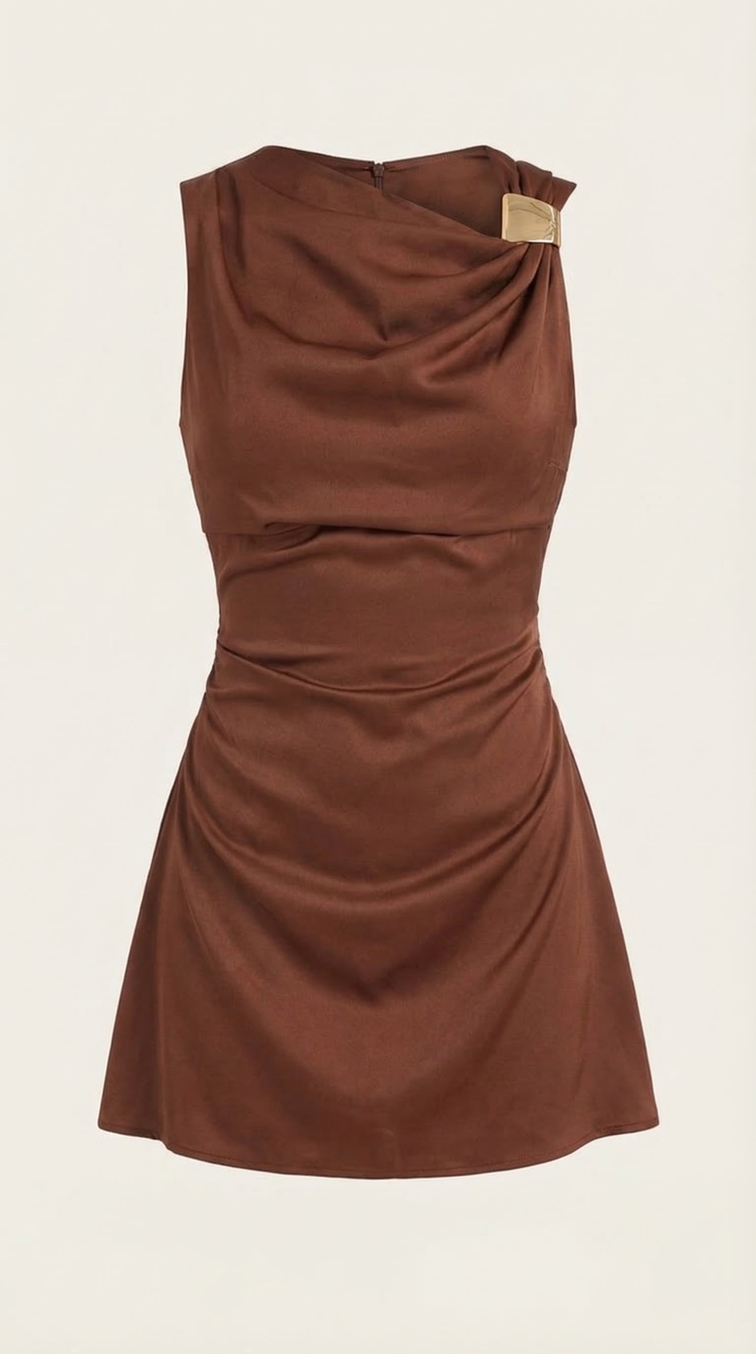 Vestido Mini Rosalie con Escote Cascada