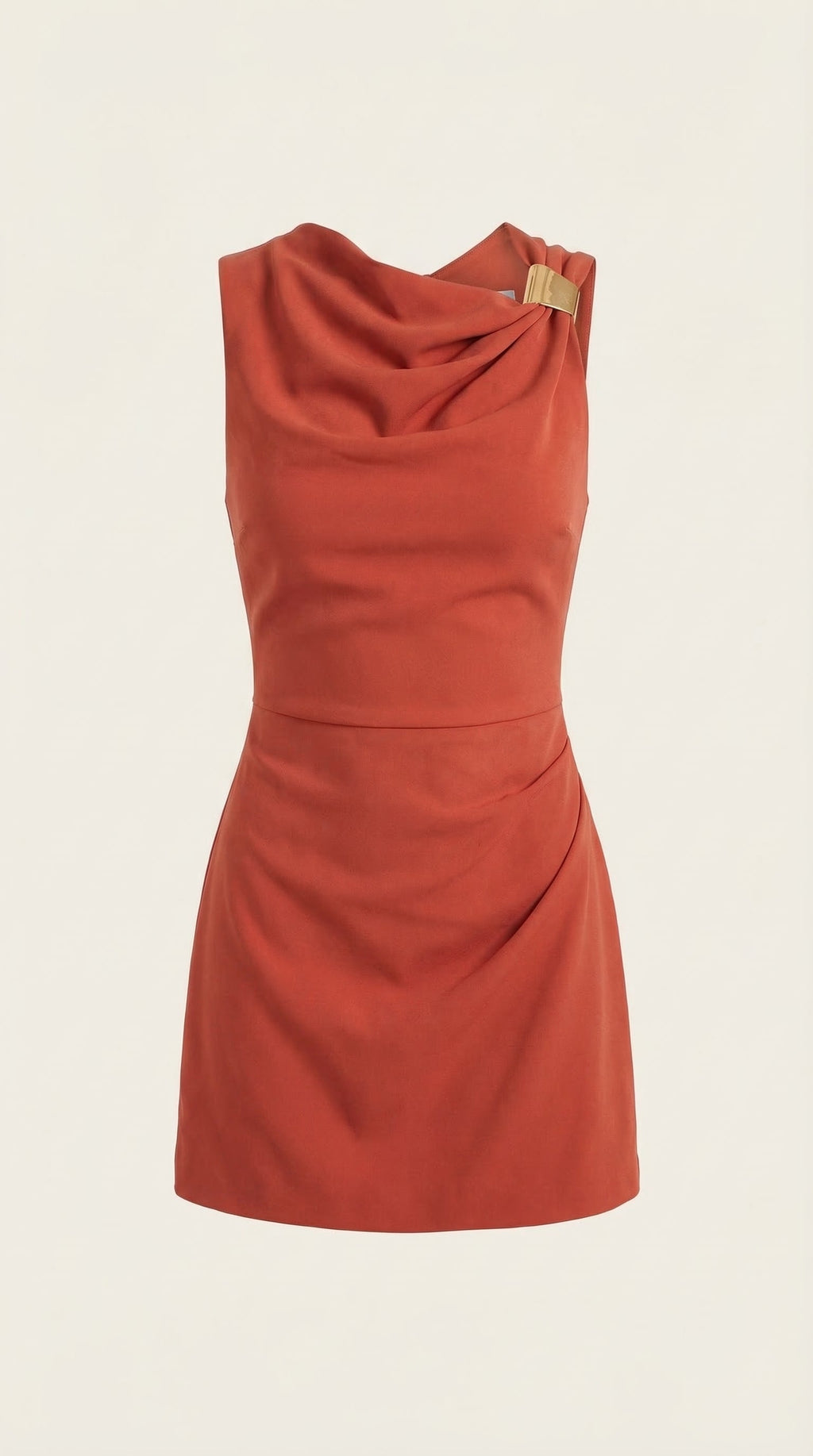 Vestido Mini Rosalie con Escote Cascada