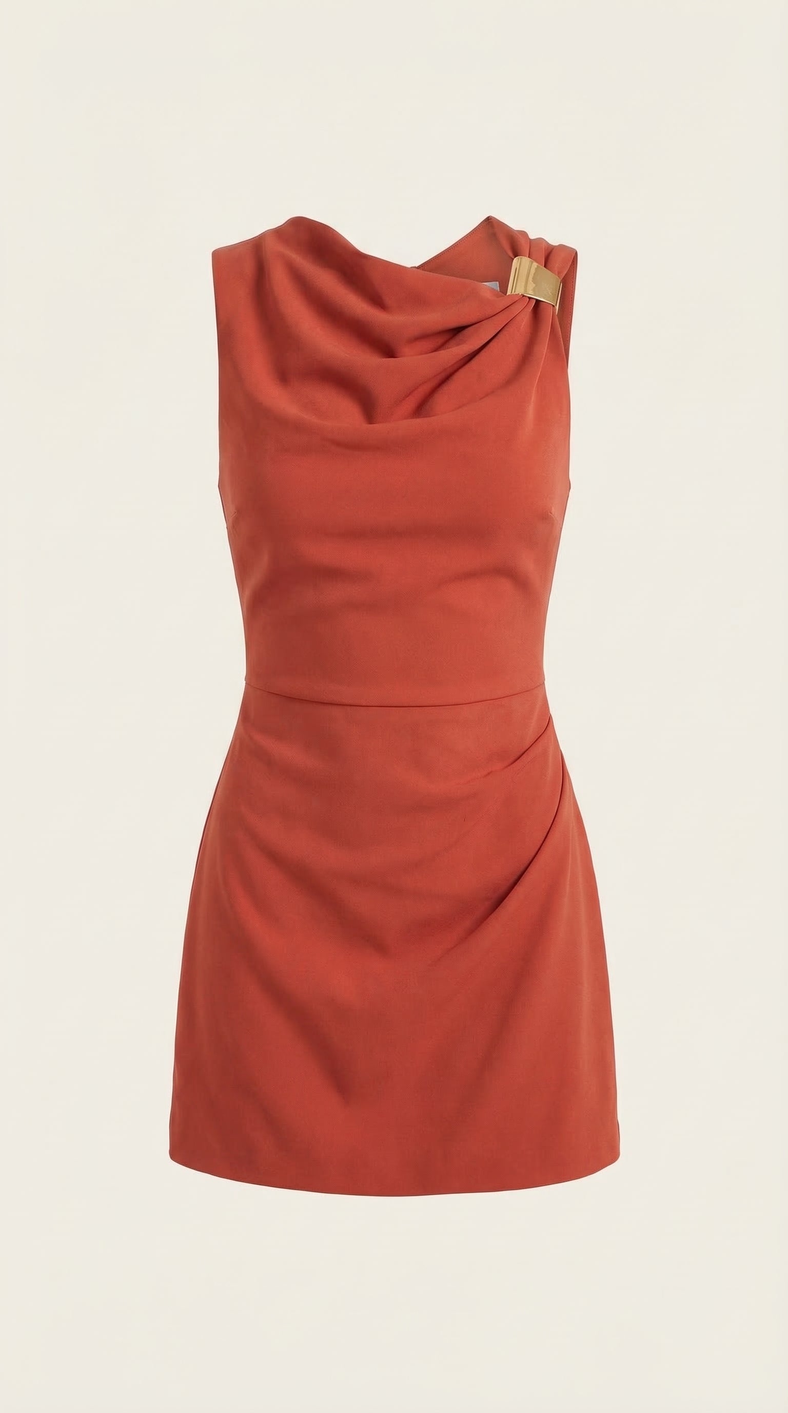 Vestido Mini Rosalie con Escote Cascada