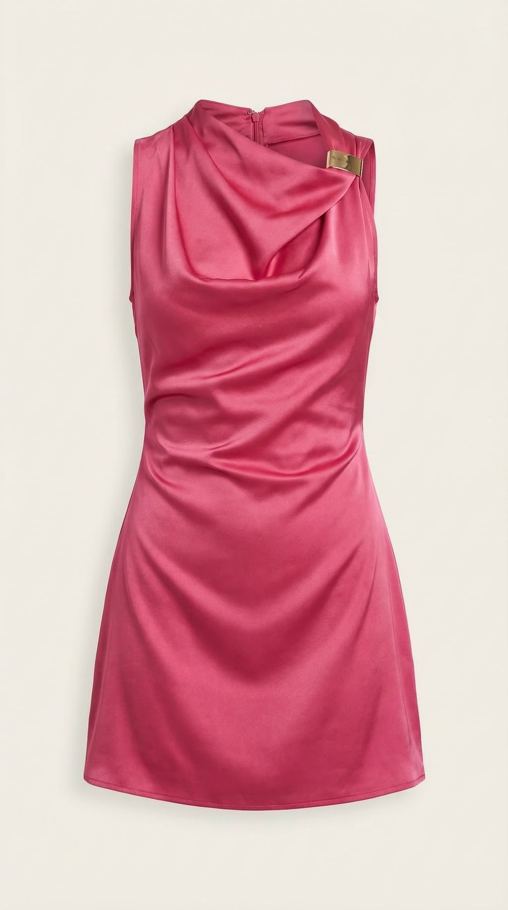 Vestido Mini Rosalie con Escote Cascada